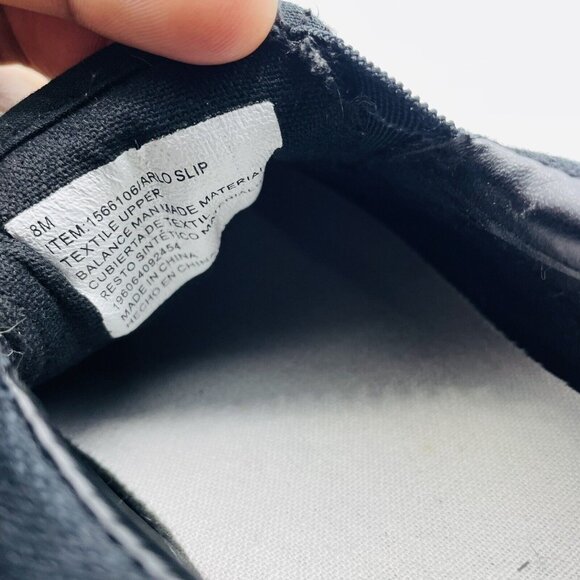 Hurley Shoes Mens Size 8 M Black Arlo Canvas Slip On Sneakers Comfort Shoe - Picture 10 of 11